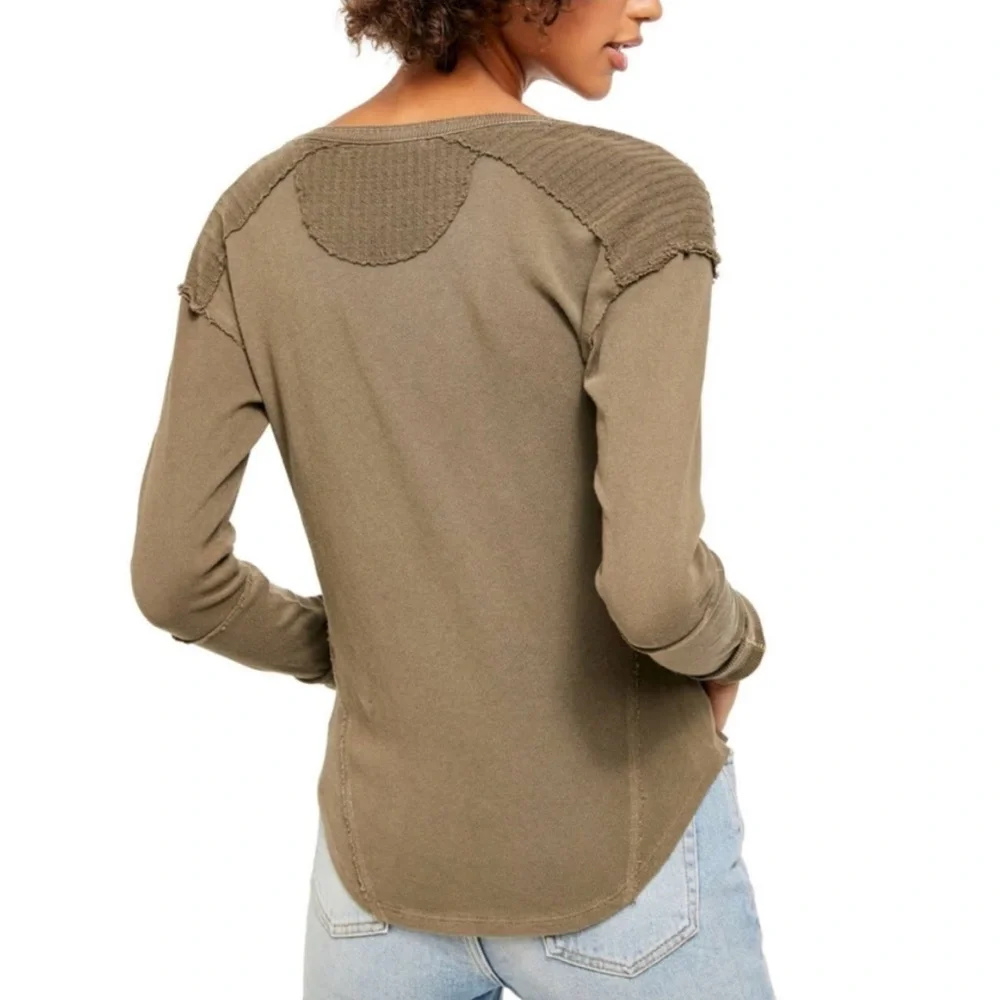 Free People Military Mix Henley - Picture 7 of 11